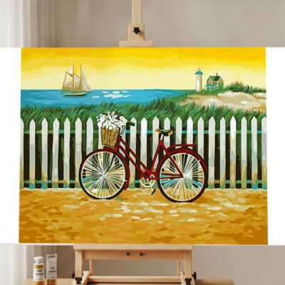 Kit Peinture par Numéros Vélo et Paysage