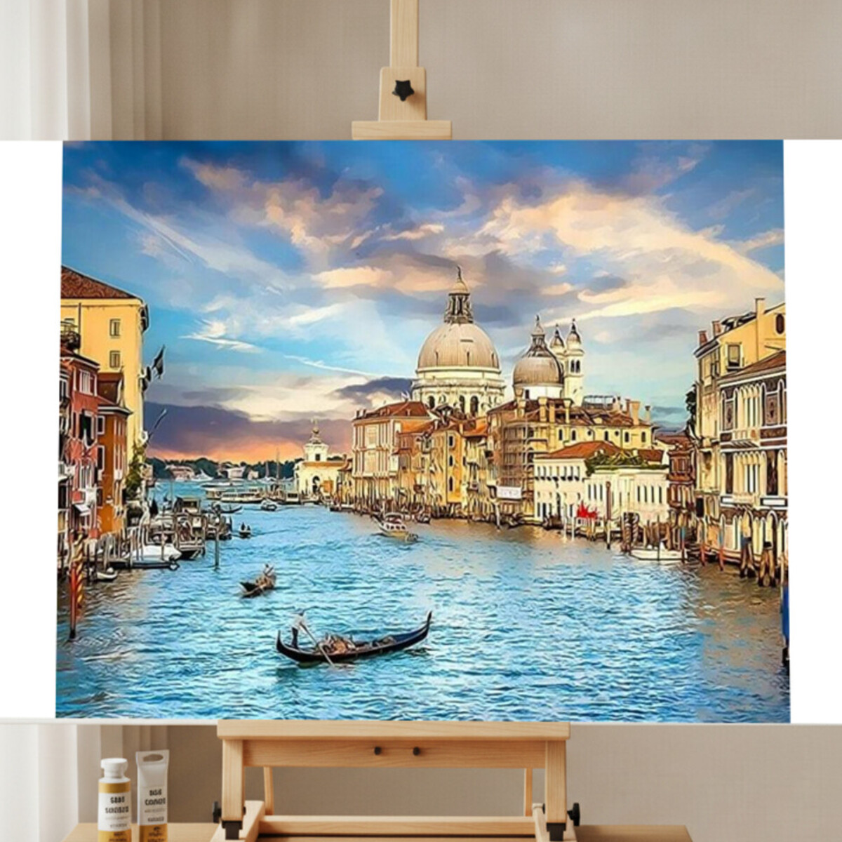 Landschaft Venedig Malen nach Zahlen Set