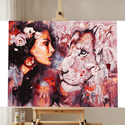 Kit de Pintar por Números León y Mujer