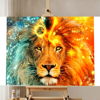 Kit Peinture par Numéros Lion Majestueux