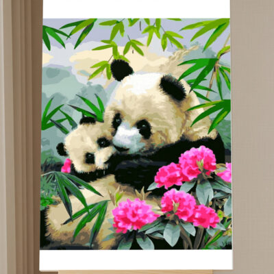 Kit Peinture par Numéros Maman Panda