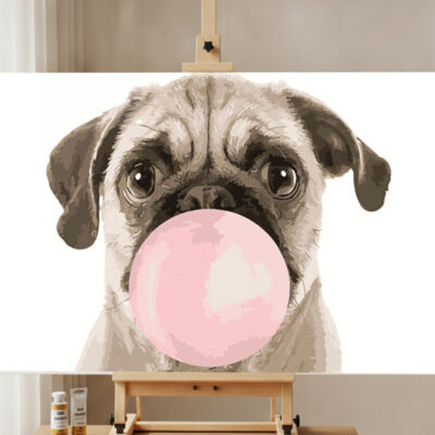 Mops Welpe Malen nach Zahlen Set