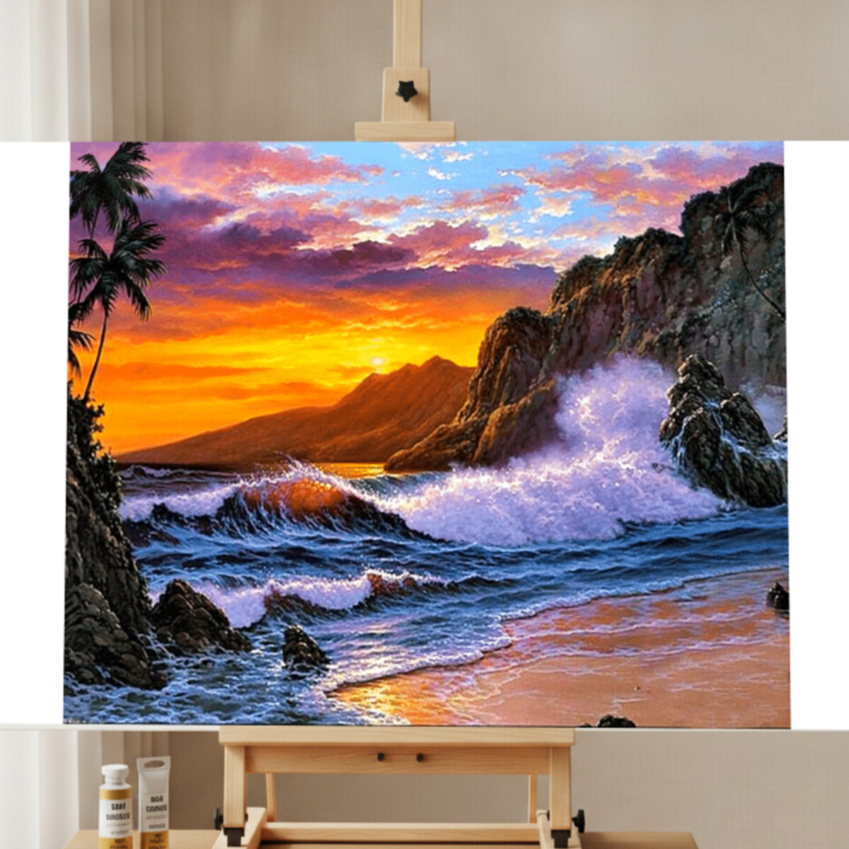 Kit de Peinture par Numéros Lever de Soleil sur la Mer