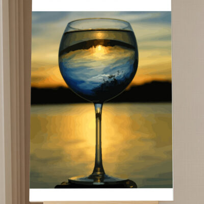 Kit Peinture par Numéros Coucher de Soleil Vin