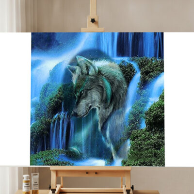 Kit Peinture par Numéros Paysage Loup