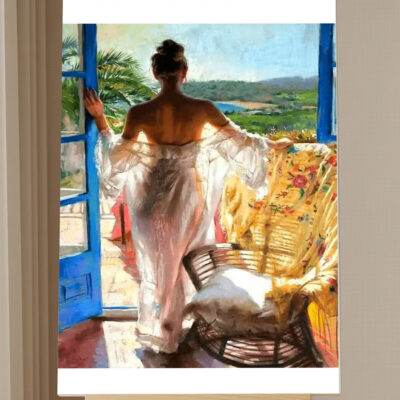 Kit Peinture par Numéros : Femme sur la Plage