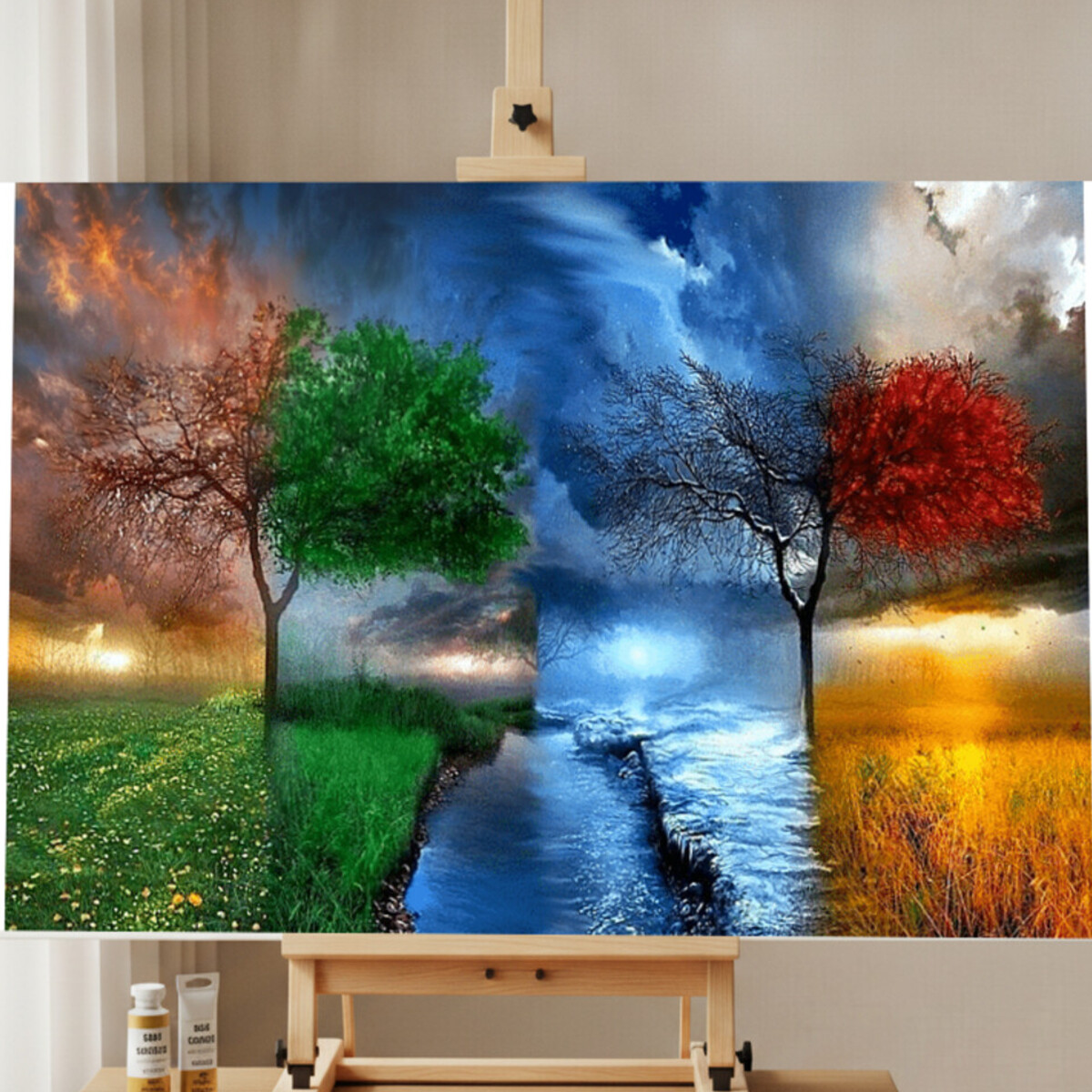 Kit de Pintar por Números Árbol con Relámpagos