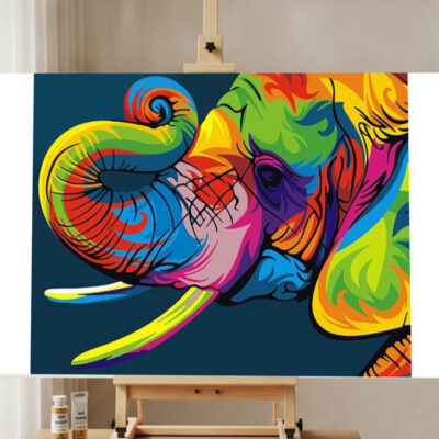 Paint By Number Kit Abstract Elephant Paint by Numbers Kit