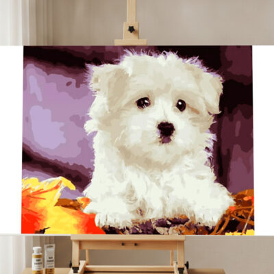 Paint by Number Kit Cute Dog Paint by Numbers Kit