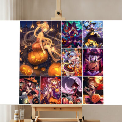 Kit de Pintura con Diamantes 5D Halloween Anime DIY