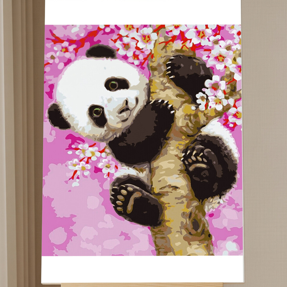 Kit de Pintar por Números para Niños Panda Cereza
