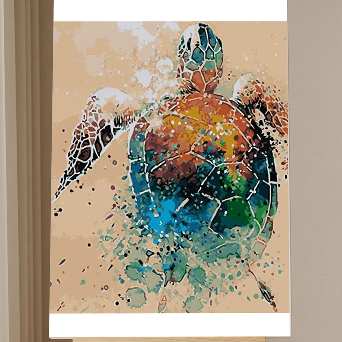 Kit Peinture par Numéros Tortue Abstraite