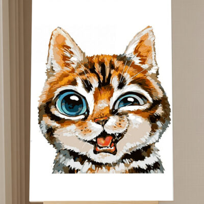 for Kids Cat Paint by Numbers Kit