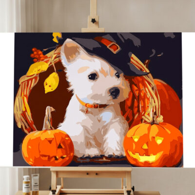Kit Peinture par Numéros Chien Halloween