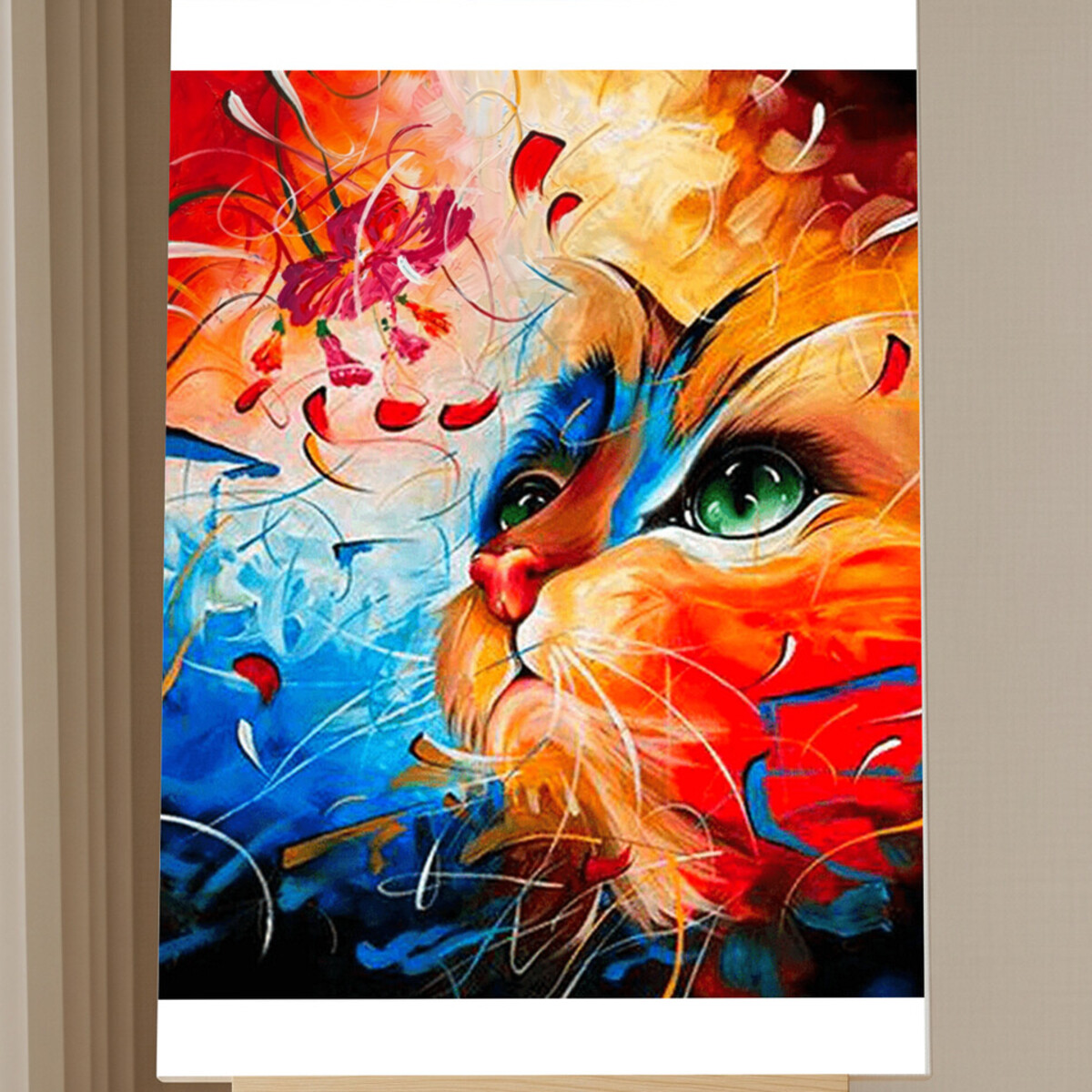 Kit Peinture par Numéros Chat Abstrait