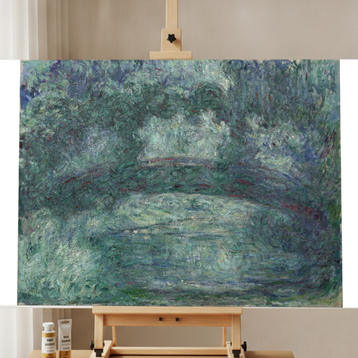 Japanische Brücke in Giverny — Monet Malen nach Zahlen Set