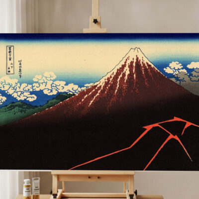 Tormenta Bajo la Cumbre — Kit de Pintar por Números de Hokusai