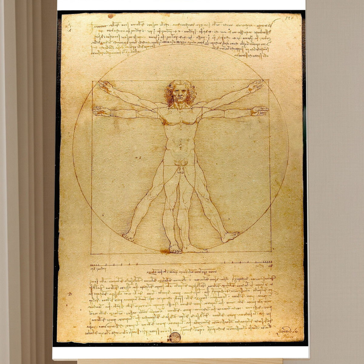 Vitruvianischer Mensch — Da Vinci Malen nach Zahlen Set