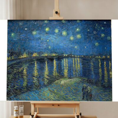 Noche Estrellada sobre el Ródano — Kit Pintar por Números Van Gogh