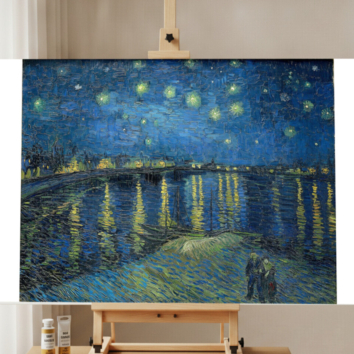 Nuit Étoilée sur le Rhône — Kit Peinture par Numéros Van Gogh