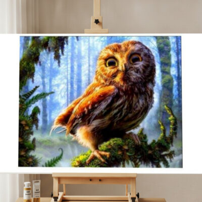 Babyeule Malen nach Zahlen Set für Erwachsene — DIY Tier-Leinwand, 16x20 Zoll