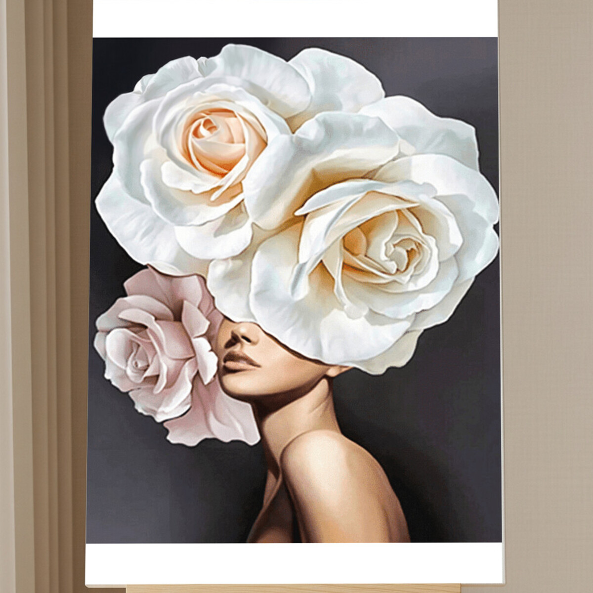 Kit Peinture par Numéros Fille Fleur Abstraite