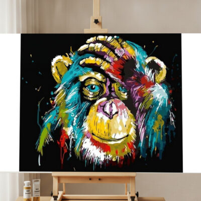 Kit Peinture par Numéros Singe Abstrait