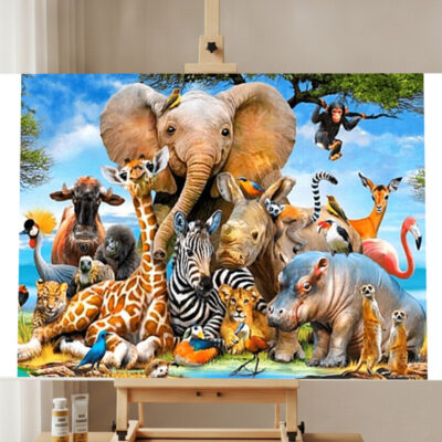 Kit de Pintar por Números Paraíso Animal