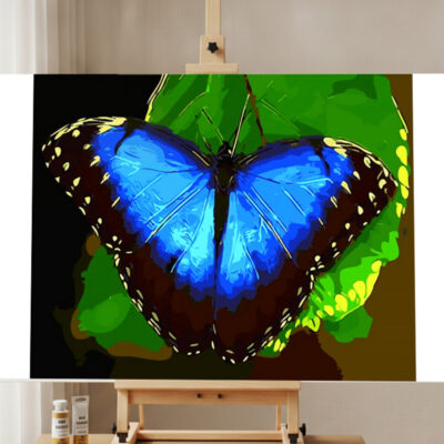 Blauer Schmetterling Malen nach Zahlen Set