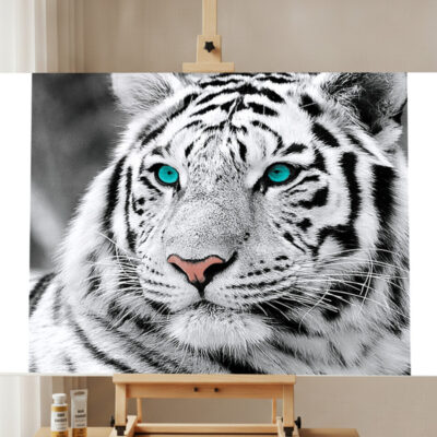 Kit Peinture par Numéro Tigre aux Yeux Bleus