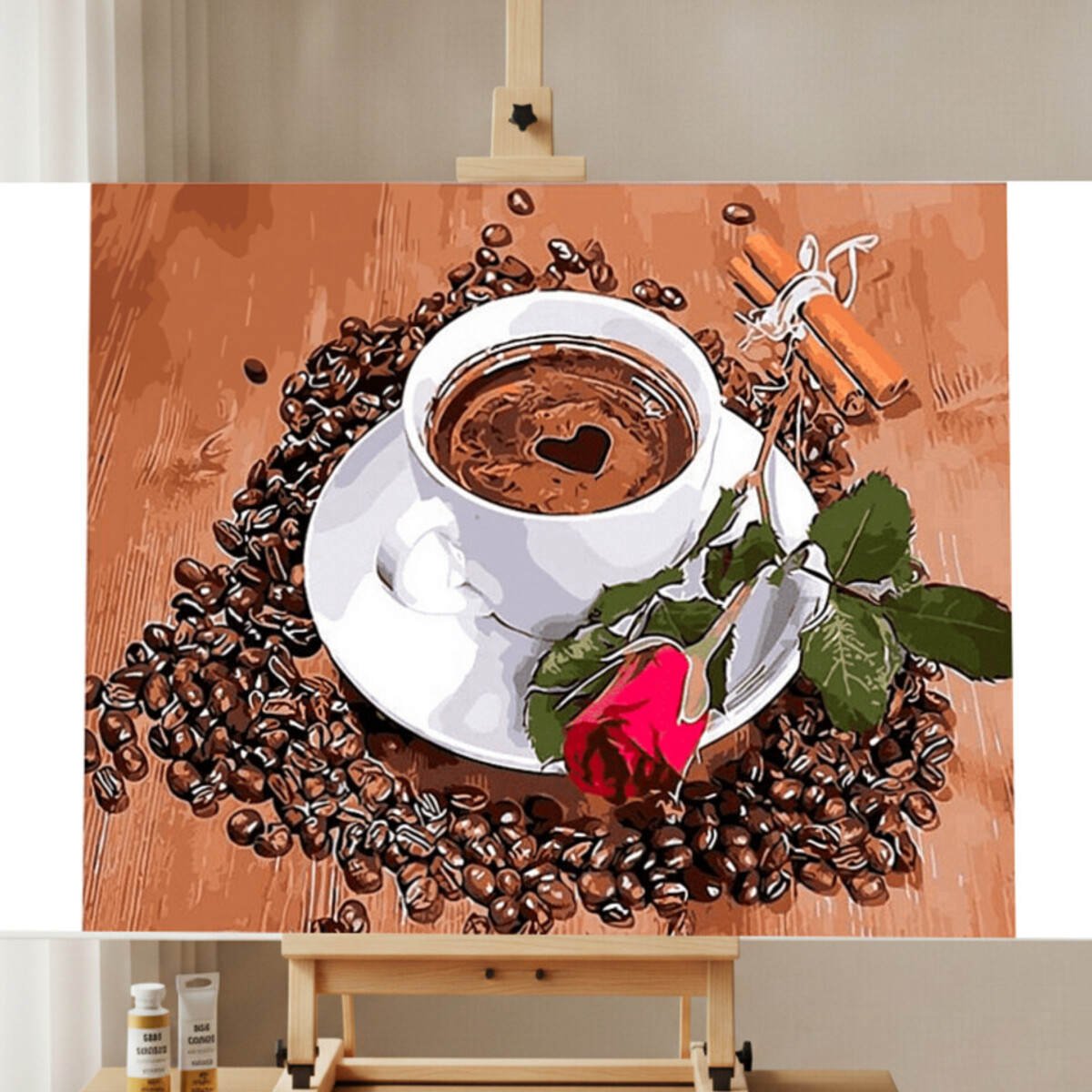 Kit Peinture par Numéros Café et Rose