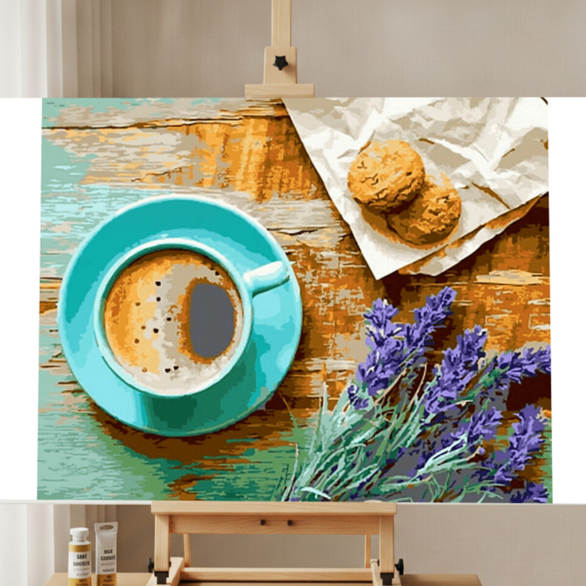 Kit Pintar por Números Café y Galletas