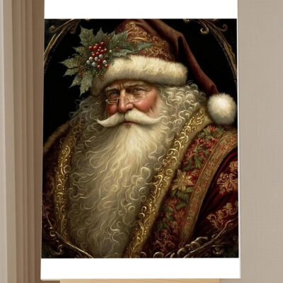 Vintage Santa Portrait - Christmas Paint by Numbers Kit