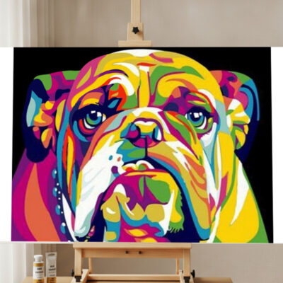 Kit Peinture par Numéro Bouledogue Coloré