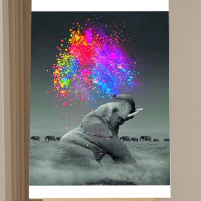 Kit Peinture par Numéro Éléphant Coloré