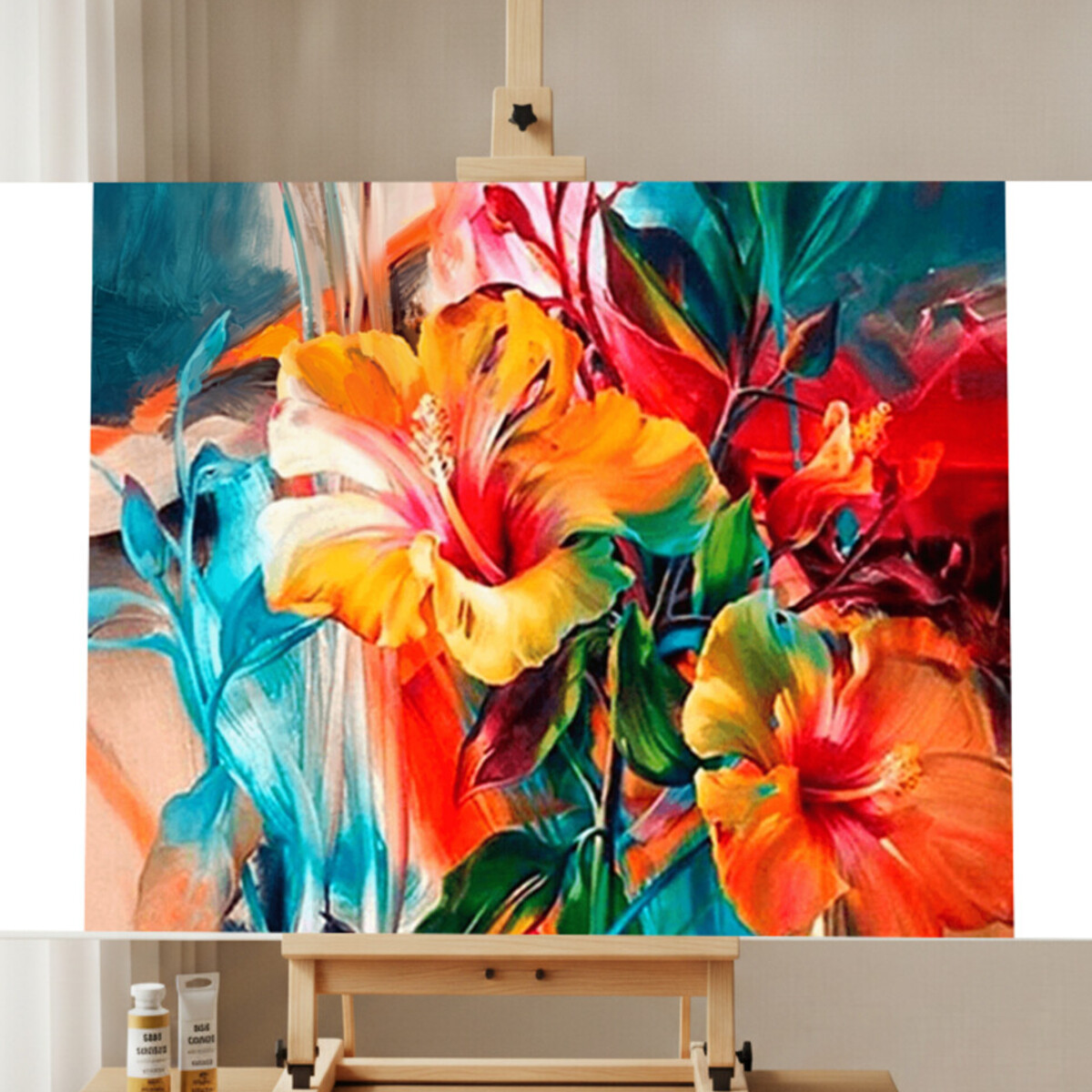 Kit Peinture par Numéro Fleurs de Lys Colorées