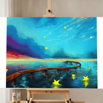 Malen nach Zahlen Set Bunter Himmel