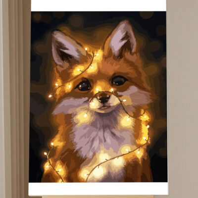 Kit de Peinture par Numéros Renard Mignon pour Adultes