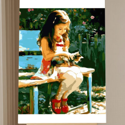 Kit Peinture par Numéros Fillette Mignonne
