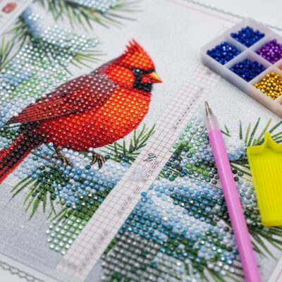 Winter Cardinal Diamond Painting Kit