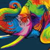 Paint By Number Kit Abstract Elephant Paint by Numbers Kit