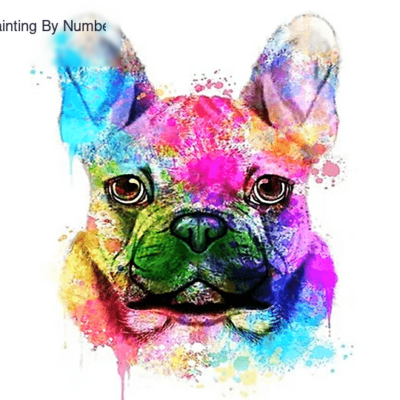 Paint By Numbers Kit Colorful Dog - Painting By Number