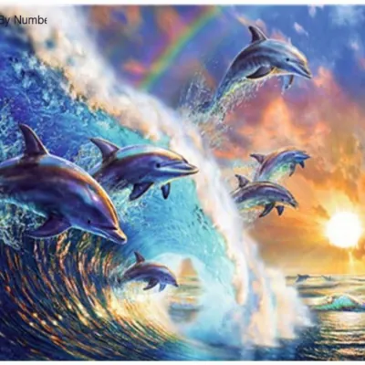 Paint By Number Kit Dolphin Fantasy - Painting By Number