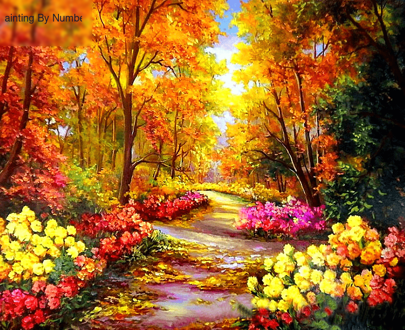 Paint By Numbers Kit Fall Forest - Painting By Number