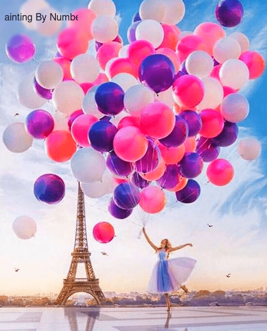 Paint By Numbers Kit Paris balloons - Painting By Number