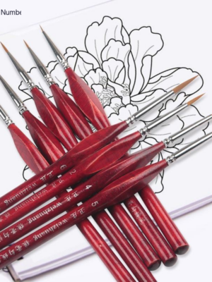 High Quality Painting Brushes Detail Set 6Pcs/Set Nylon Hair Paint by Numbers Kit - DIY Art