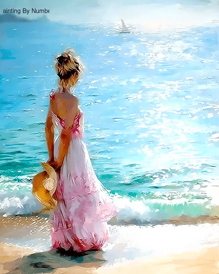 Paint by Number Kit Seaside Girl - Painting By Number