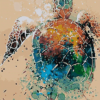 Abstract Turtle Paint by Numbers Kit