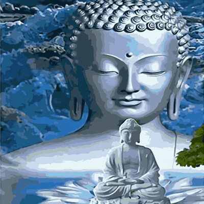 Buddha Scenery Paint by Numbers Kit - DIY Art