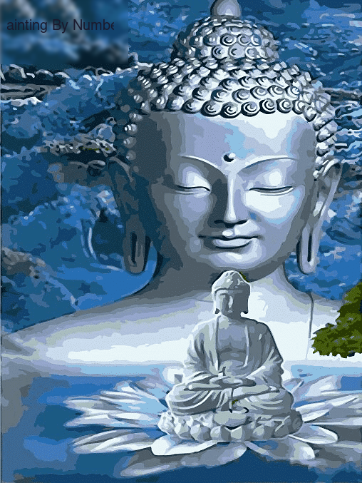 Buddha Scenery Paint by Numbers Kit - DIY Art